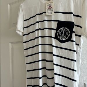 Striped White and Black Men's Shirt